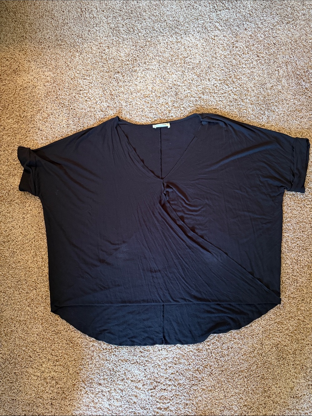 Zenana Black Criss Cross Short Sleeve Shirt - 2X